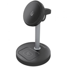 Aisens Cargador Inalámbrico USBC 15W 3 en 1 Negro