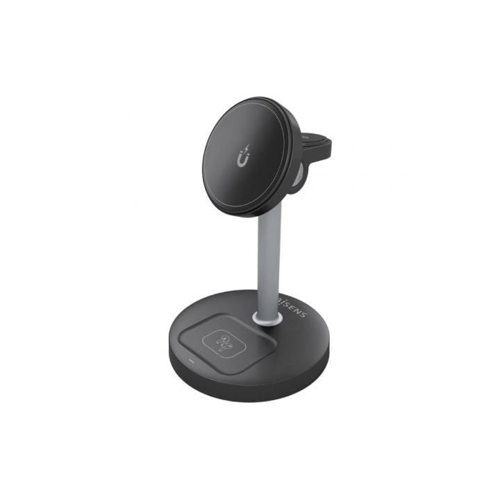 Aisens Cargador Inalámbrico USBC 15W 3 en 1 Negro