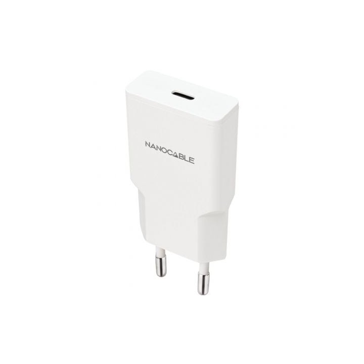 Nanocable Cargador USB-C/PD 20W Blanco