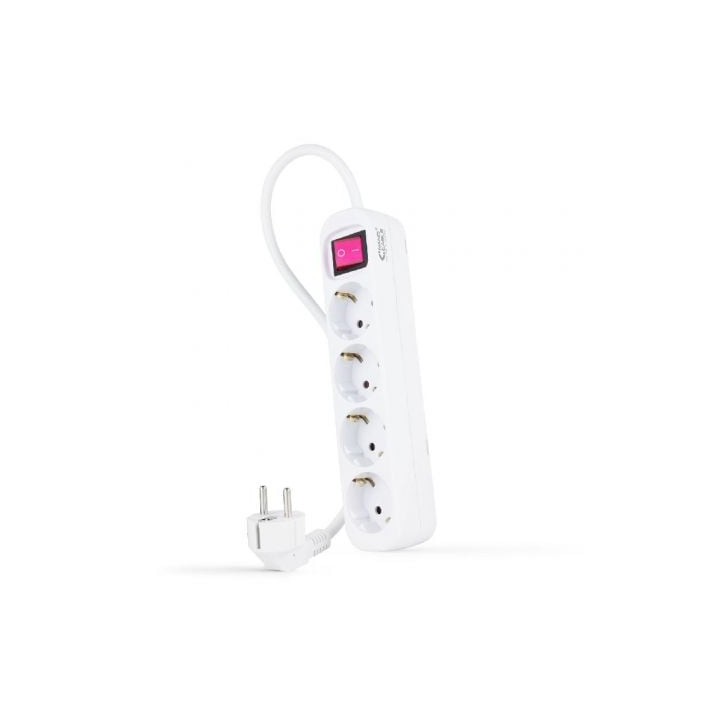 Nanocable Regleta 4 tomas con interruptor Blanca