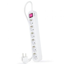 Nanocable Regleta 6 tomas con interruptor Blanca