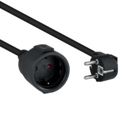 Nanocable Cable Alim. Alargador schuko negro 3 M