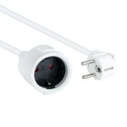 Nanocable Cable Alim. Alargador schuko blanco 5 M