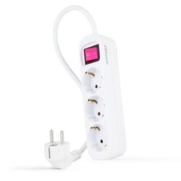 Nanocable Regleta 3 Tomas Interruptor Blanco