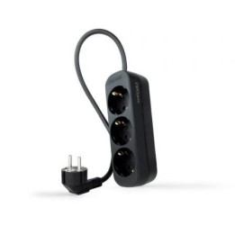 Nanocable Regleta de Enchufes 3 Tomas 1.4 m Negro