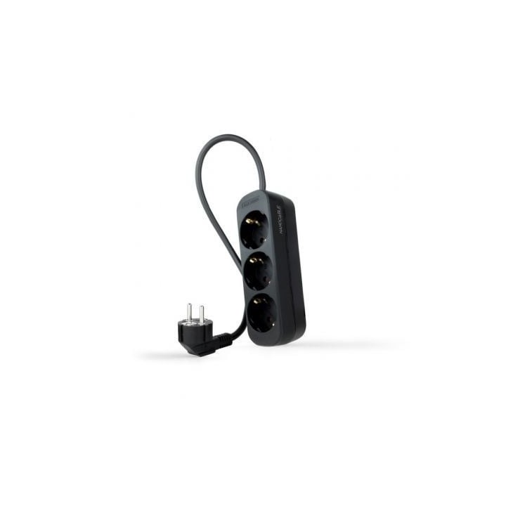 Nanocable Regleta de Enchufes 3 Tomas 1.4 m Negro