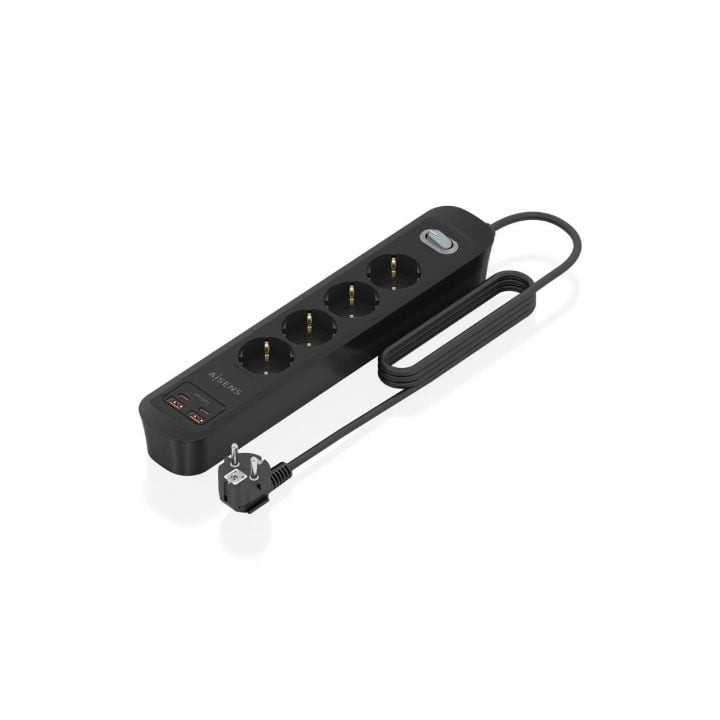Aisens Regleta 4 tomas interruptor PD 2xUSBC 2xUSB