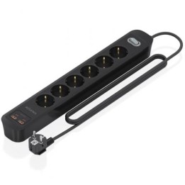 Aisens Regleta 6 tomas interruptor PD 2xUSBC 2xUSB