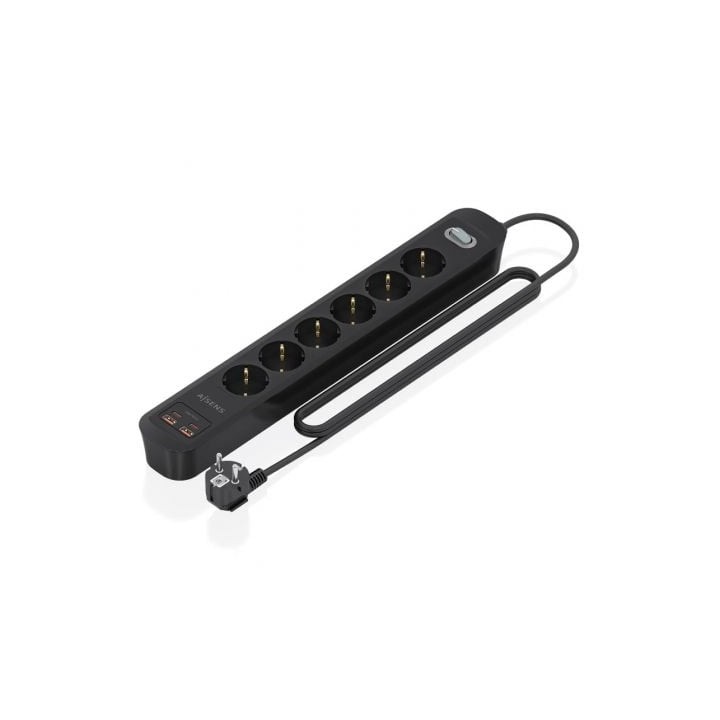 Aisens Regleta 6 tomas interruptor PD 2xUSBC 2xUSB