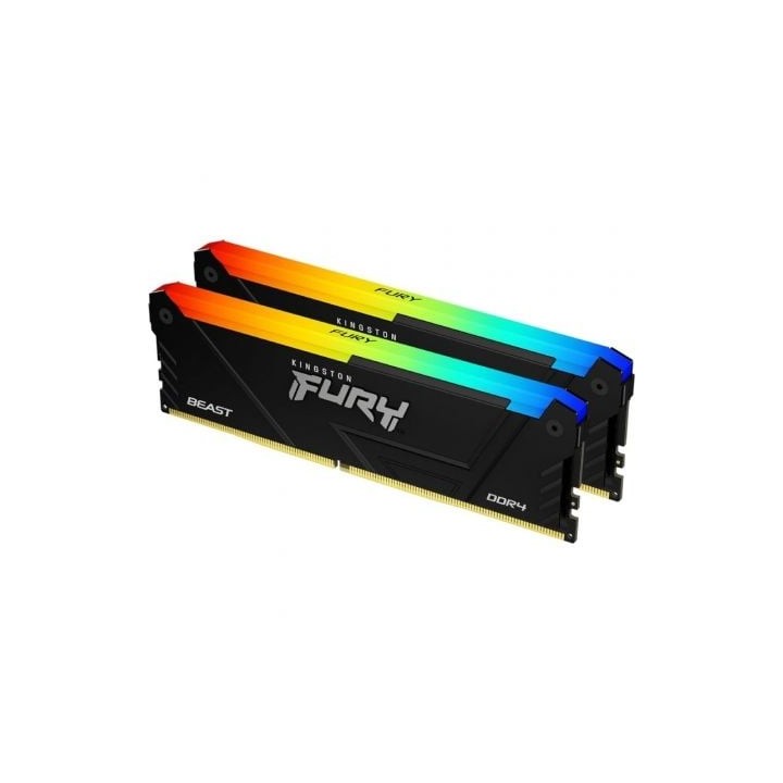 Memoria RAM Kingston FURY Beast RGB 2 x 8GB/ DDR4/ 3200MHz/ 1.35V/ CL16/ DIMM