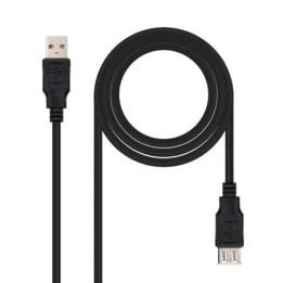 Nanocable Cable USB 2.0 Tipo-A M/H P Negro 1,8 m