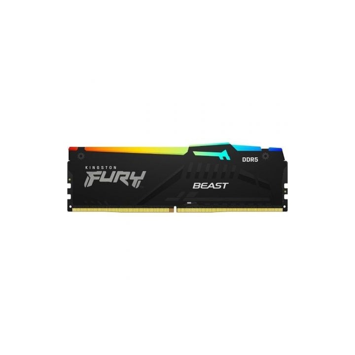 Memoria RAM Kingston FURY Beast RGB 16GB/ DDR5/ 5600MHz/ 1.25V/ CL40/ DIMM