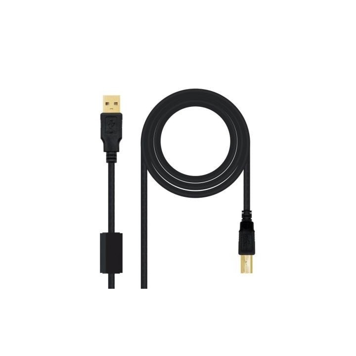 Nanocable Cable USB 2.0 Impresora Ferrita 5 M