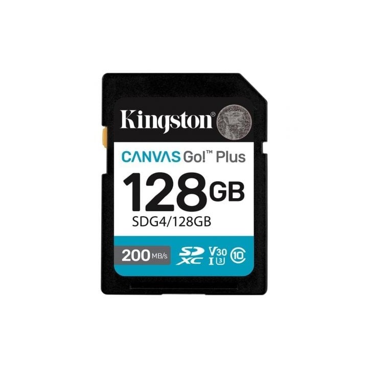 Tarjeta de Memoria Kingston CANVAS Go! Plus 128GB SD XC/ Clase 10/ 200MBs