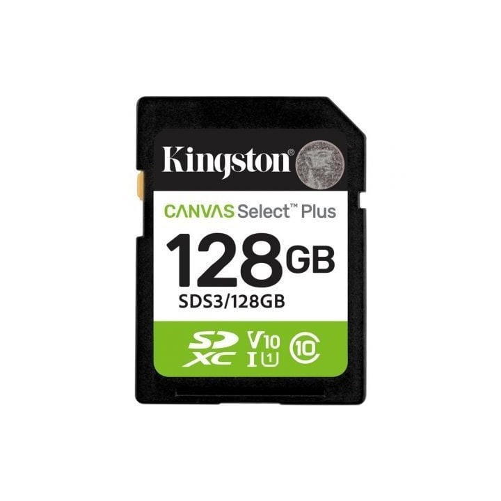 Tarjeta de Memoria Kingston CANVAS Select Plus 128GB SD XC/ Clase 10/ 150MBs