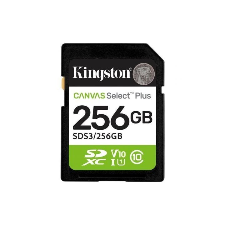 Tarjeta de Memoria Kingston CANVAS Select Plus 256GB SD XC/ Clase 10/ 150MBs