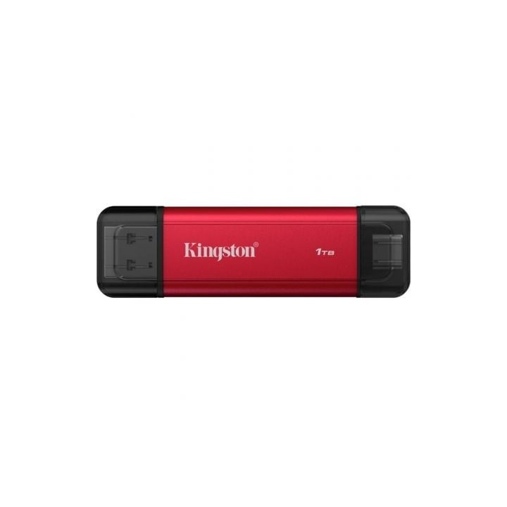 Disco Externo SSD Kingston Dual Portable SSD 1TB/ USB Tipo-C y USB 3.2/ Rojo