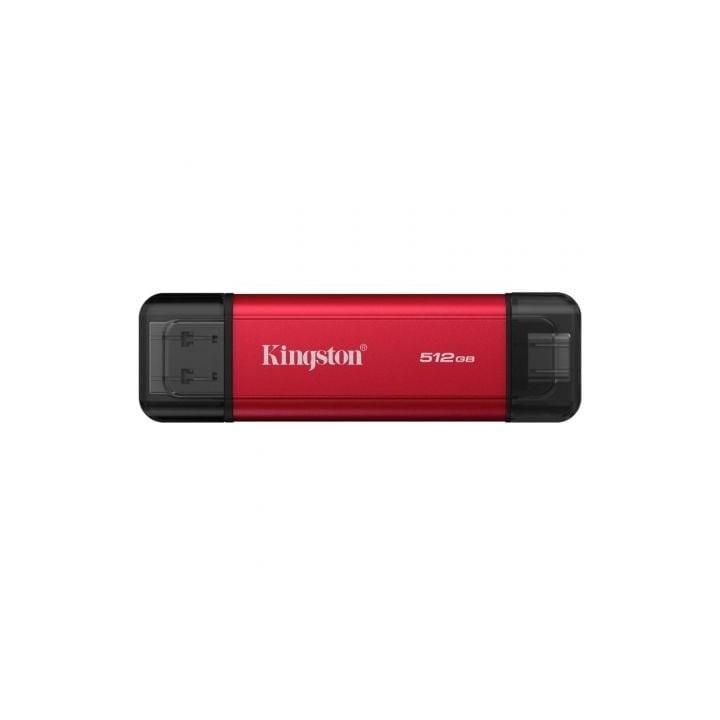 Disco Externo SSD Kingston Dual Portable SSD 512GB/ USB Tipo-C y USB 3.2/ Rojo