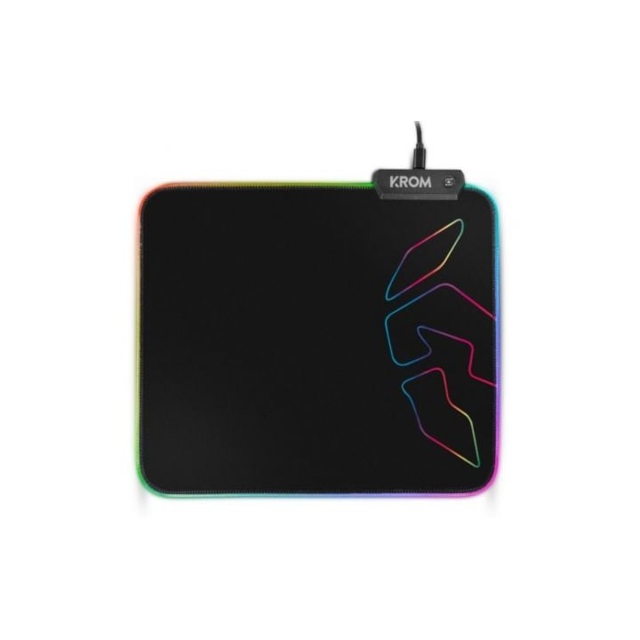 Alfombrilla Krom Knout RGB con Iluminación LED/ 320 x 270 x 3 mm