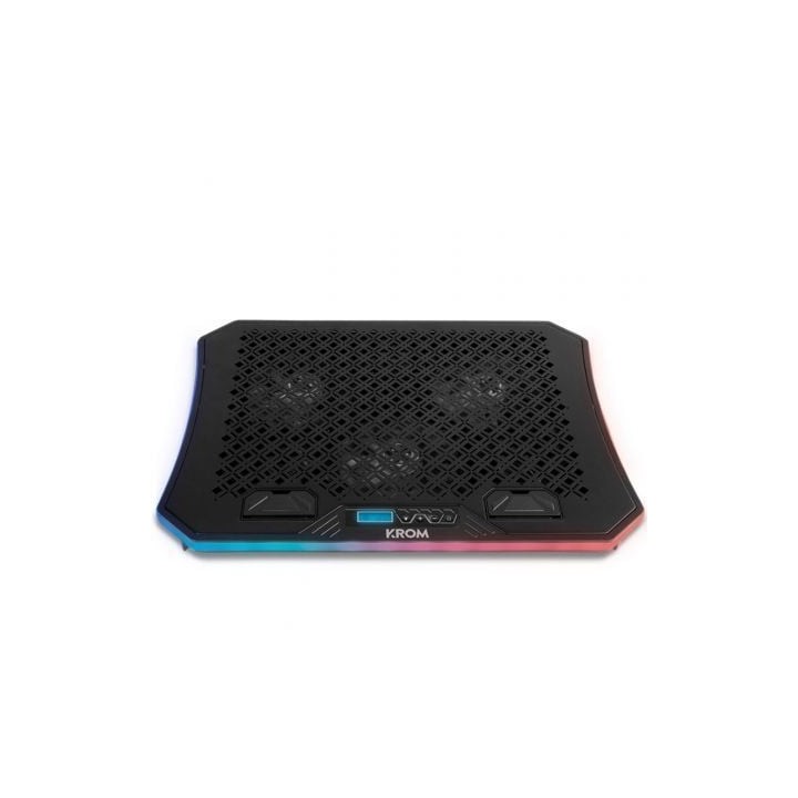 Soporte Refrigerante Krom Kooler para Portátiles hasta 19"/ Iluminación LED