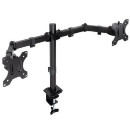 Soporte de Mesa para 2 Monitores TooQ DB1802TN-B/ Giratorio/ Inclinable/ hasta 8kg