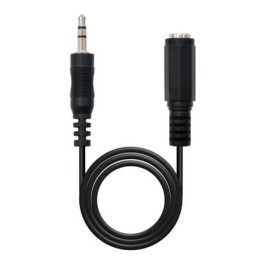 Nanocable Cable Audio, Jack 3.5/M-H, Negro, 3 M