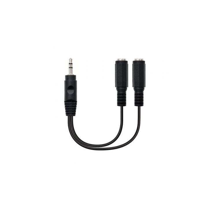 Nanocable Cable Audio Estéreo 2Jack 3.5H Jack 3.5M