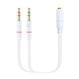 Nanocable Cable Audio Jack 3.5/H 2xJack 3.5/M 20cm