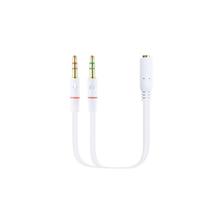 Nanocable Cable Audio Jack 3.5/H 2xJack 3.5/M 20cm