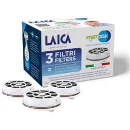 Filtro de Carbón FAST DISK Laica FD03A/ Pack de 3 Unidades/ Compatibilidad Flown go
