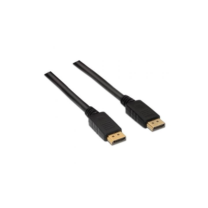 Cable DisplayPort 1.2 4K Aisens A124-0129/ DisplayPort Macho - DisplayPort Macho/ Hasta 5W/ 2300Mbps/ 2m/ Negro