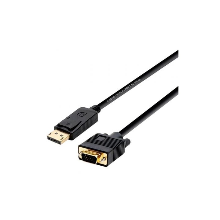 Aisens Conversor DP/M-VGA/M negro 2.0m