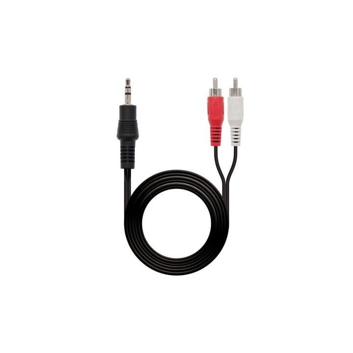 Nanocable Cable Audio Estereo 3.5/M-2xRCA/M, 10 m