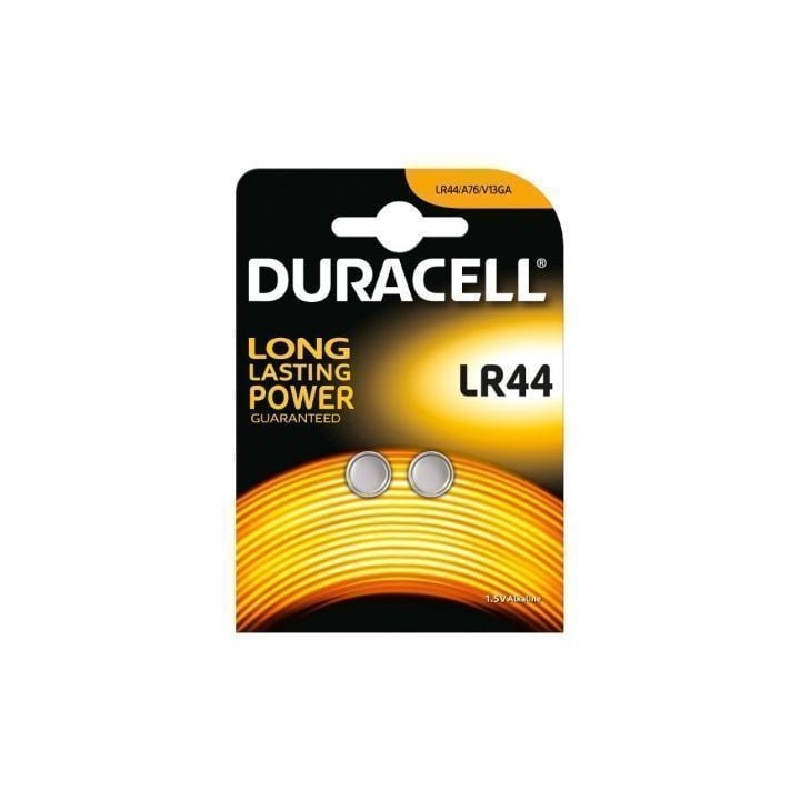 Duracell Pila Botón Alcalina LR44 1,5V Blister*2