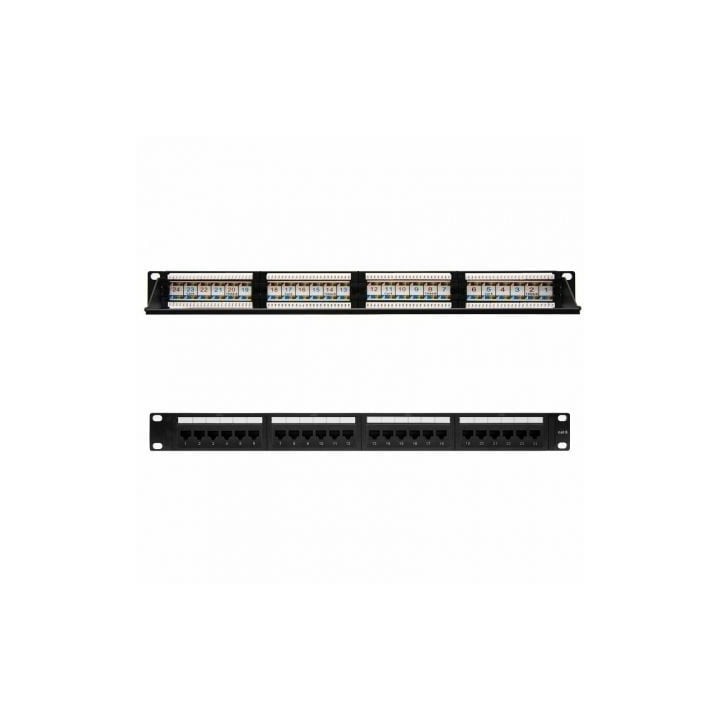 Nanocable Panel Parcheo 24P CAT.6 UTP 19"1U Dual