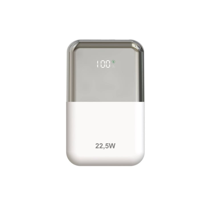 Powerbank 10000mAh Leotec LEPOW22W10WS/ 22.5W/ Blanco y Plata/ Incluye Cable USB Tipo-C
