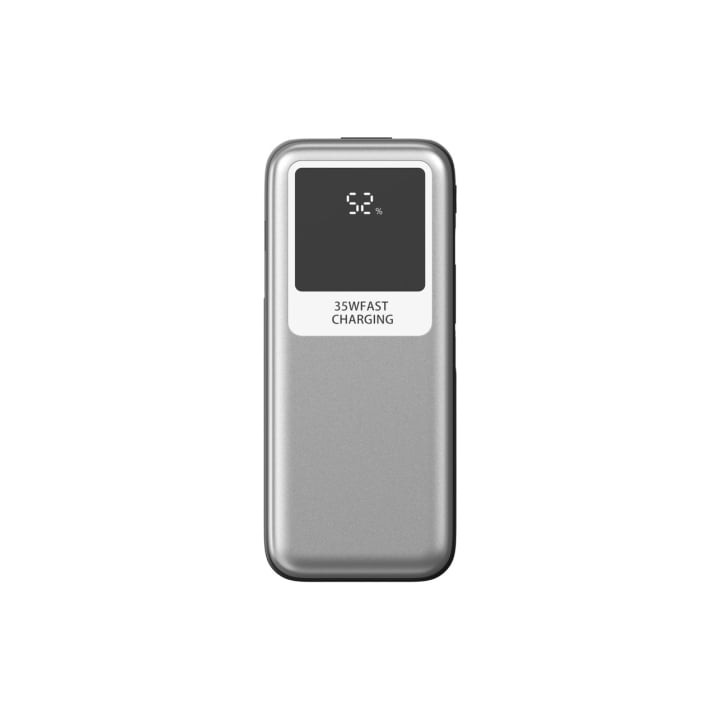 Powerbank 10000mAh Leotec LEPOW35W10S/ 35W/ Plata y Gris/ Incluye Cable USB Tipo-C y Lightning