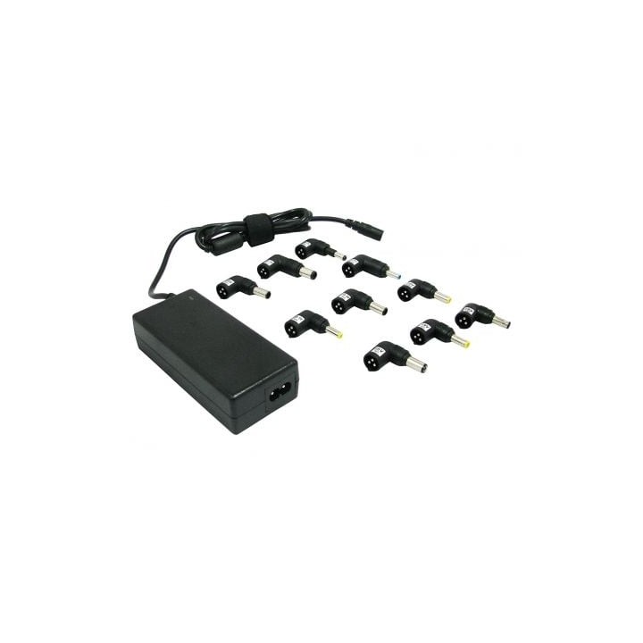 Cargador de Portátil Leotec/ 70W/ Automático/ 10 Conectores/ Voltaje 15-20V