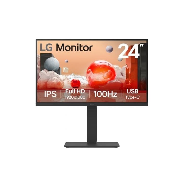 Monitor Profesional LG 24BA650-B 23.8"/ Full HD/ Multimedia/ Negro