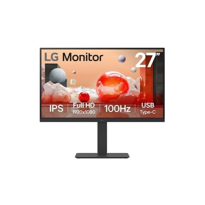 Monitor Profesional LG 27BA750-B 27"/ Full HD/ Multimedia/ Regulable en altura/ Negro
