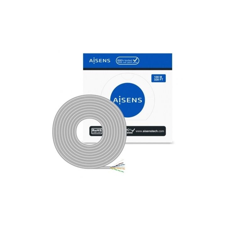 Aisens Cable RJ45 CAT.6 UTP AWG23 CCA gris 100m