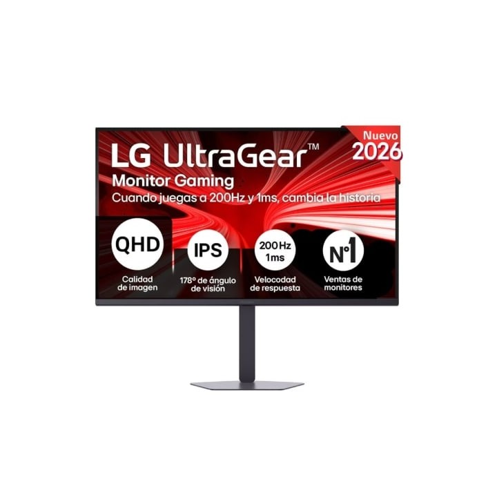 Monitor Gaming LG UltraGear 32G620B-B 31.5"/ QHD/ 1ms/ 200Hz/ IPS/ Regulable en altura/ Negro