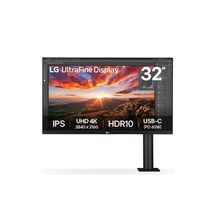 Monitor Profesional LG UltraFine Display 32UN880K-B 31.5"/ 4K/ Multimedia/ Regulable en altura/ Negro