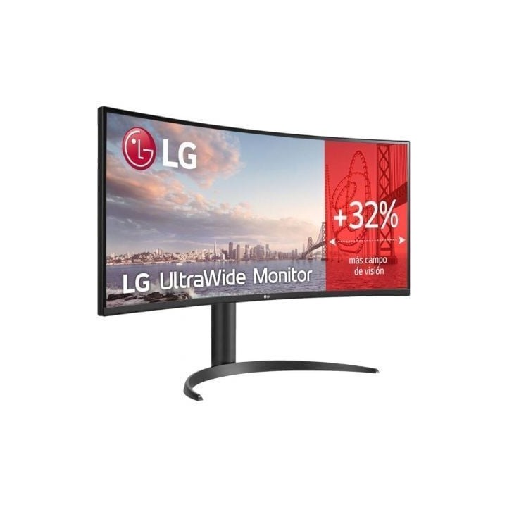 Monitor Profesional Ultrapanorámico Curvo LG 34WR55QK-B 34"/ WQHD/ Regulable en altura/ Negro