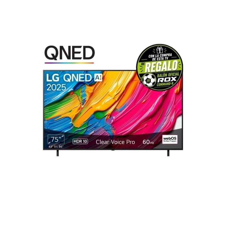 Televisor LG QNED AI QNED80 75QNED80A6A 75"/ Ultra HD 4K/ Smart TV/ WiFi