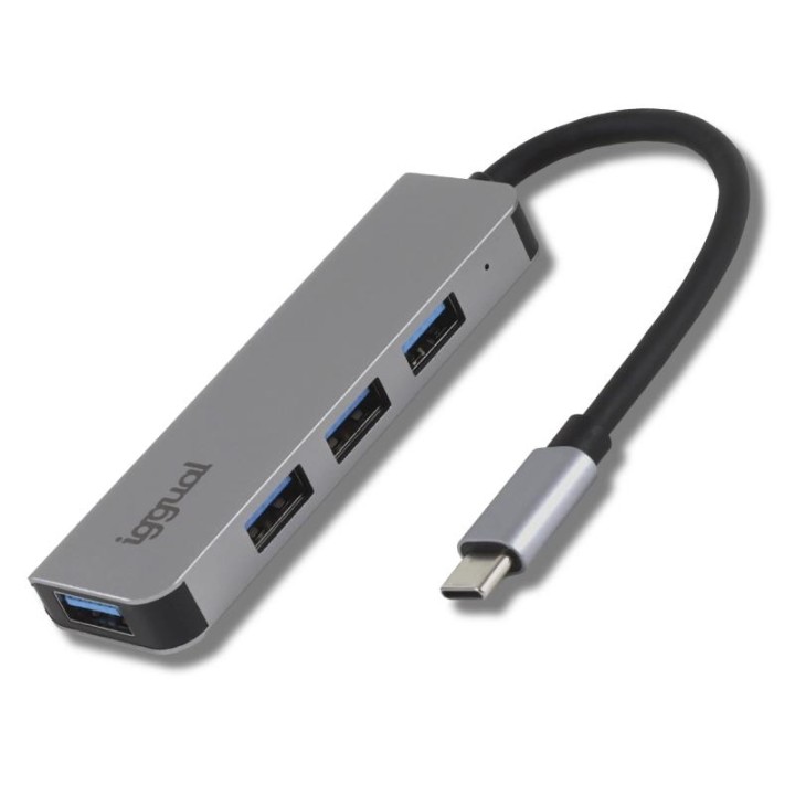 iggual Hub USB 3.0 tipo C x 4 puertos USB-A 3.0