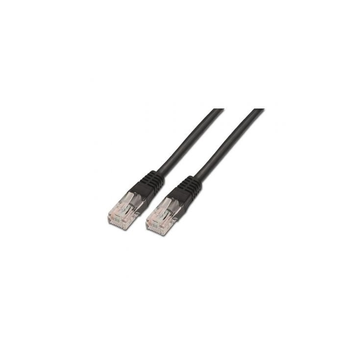 Aisens Latiguillo RJ45 CAT.6 UTP AWG24 negro 3.0m