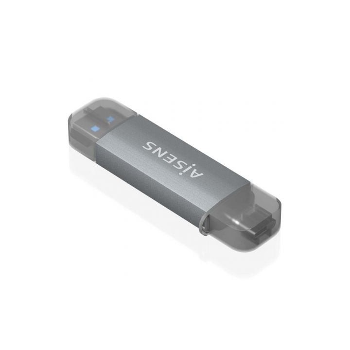 Lector de Tarjetas Externo Aisens ASCR-2AC08-GR/ USB 3.1