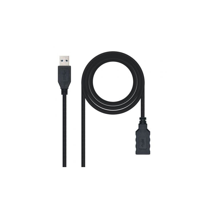 Nanocable Cable USB 3.0 Tipo A/M-A/H Negro 3.0 m