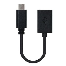 Nanocable Cable USB 2.0 3A, USB-C/M-A/F, 15cm